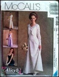 9188 MCCALLS BRIDE / BRIDESMAID PRINCESS DRESS/ LACY JACKET PATTERN 6-10